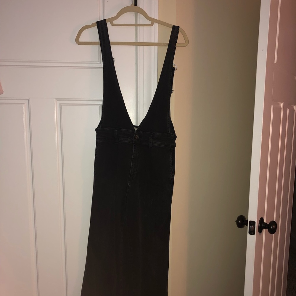 Free People Black Overalls